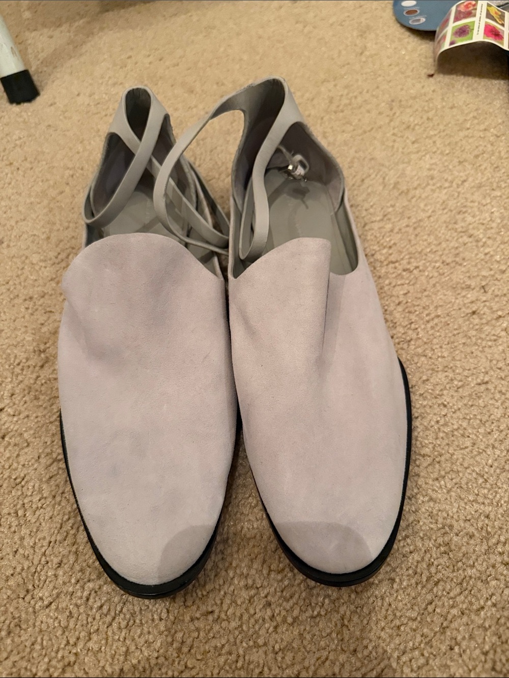 New Alexander Wang Light Gray Suede -Leather Shoes size 40